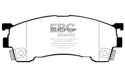EBC 93-97 Ford Probe 2.0 16v Greenstuff Front Brake Pads thumbnail 3