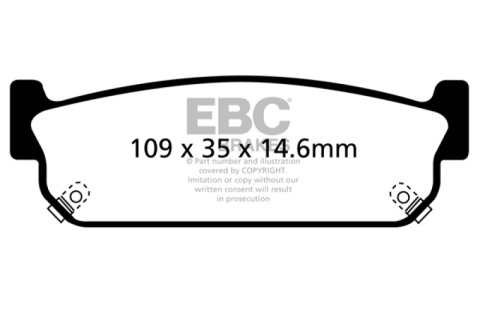 EBC 93-97 Infiniti J30 3.0 Yellowstuff Rear Brake Pads thumbnail 5