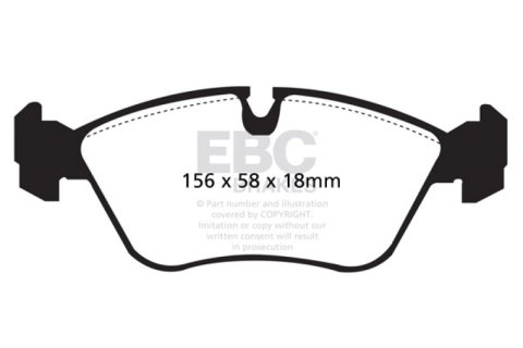 EBC 93-97 Volvo 850 2.3 Turbo Greenstuff Front Brake Pads thumbnail 2