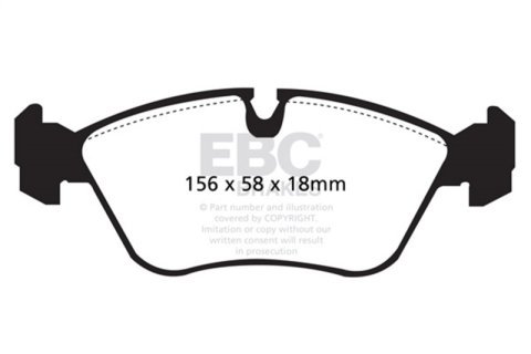 EBC 93-97 Volvo 850 2.3 Turbo Greenstuff Front Brake Pads thumbnail 4
