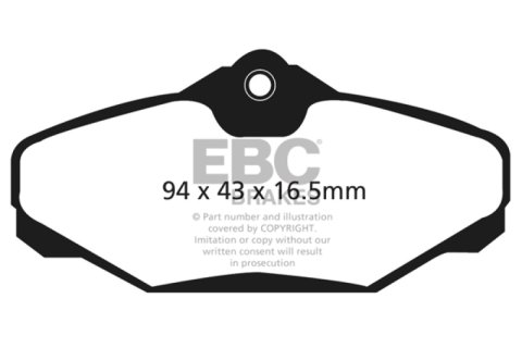 EBC 94-00 Ford Taurus 3.0 Ultimax2 Rear Brake Pads thumbnail 3