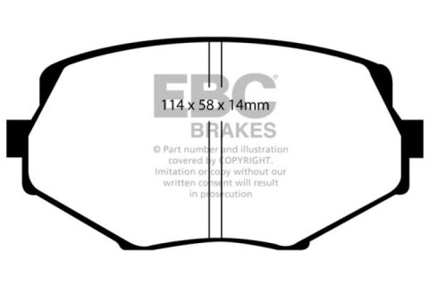 EBC 94-01 Mazda Miata MX5 1.8 Redstuff Front Brake Pads thumbnail 4