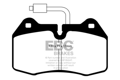 EBC 94-03 Ferrari 456 5.5 Yellowstuff Front Brake Pads thumbnail 4