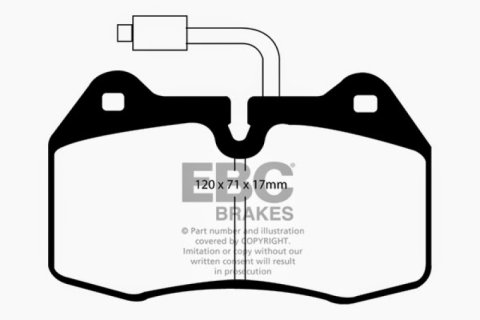 EBC 94-03 Ferrari 456 5.5 Yellowstuff Front Brake Pads thumbnail 6