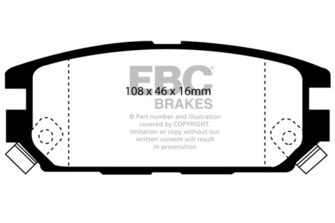 EBC 94-95 Eagle Talon 2.0 Turbo 4WD (2nd Generation)(284mm rear rotor) Ultimax2 Rear Brake Pads thumbnail 3