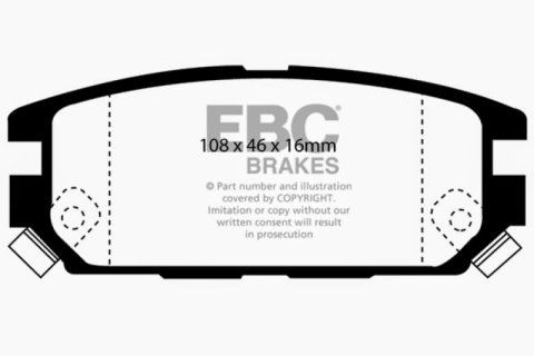 EBC 94-95 Eagle Talon 2.0 Turbo 4WD (2nd Generation)(284mm rear rotor) Ultimax2 Rear Brake Pads thumbnail 4