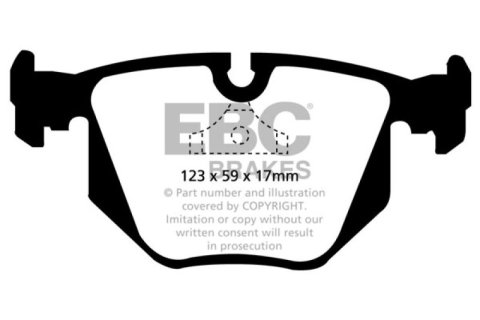 EBC 94-96 BMW 840 4.0 (E31) Greenstuff Rear Brake Pads thumbnail 2