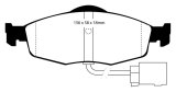 EBC 95-00 Ford Contour 2.0 Yellowstuff Front Brake Pads thumbnail 1