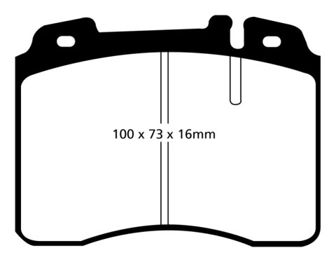 EBC 95-97 Mercedes-Benz C36 AMG (W202) 3.6 Yellowstuff Front Brake Pads thumbnail 1