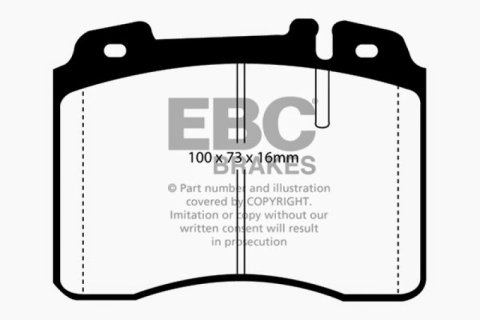 EBC 95-97 Mercedes-Benz C36 AMG (W202) 3.6 Yellowstuff Front Brake Pads thumbnail 6