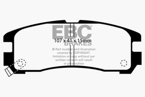 EBC 95-99 Chrysler Sebring Coupe 2.0 Greenstuff Rear Brake Pads thumbnail 4