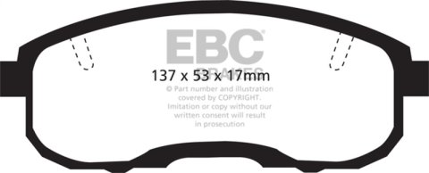 EBC 95-99 Infiniti I30 3.0 Greenstuff Front Brake Pads thumbnail 1