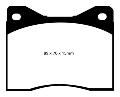 EBC 96-00 Ac Ace 5.0 Greenstuff Front Brake Pads thumbnail 1