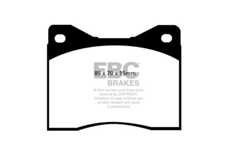 EBC 96-00 Ac Ace 5.0 Greenstuff Front Brake Pads thumbnail 3
