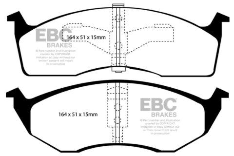 EBC 96-00 Chrysler Town & Country 3.3 (15in Wheels) Greenstuff Front Brake Pads thumbnail 3