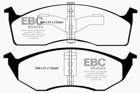 EBC 96-00 Chrysler Town & Country 3.3 (15in Wheels) Greenstuff Front Brake Pads thumbnail 5
