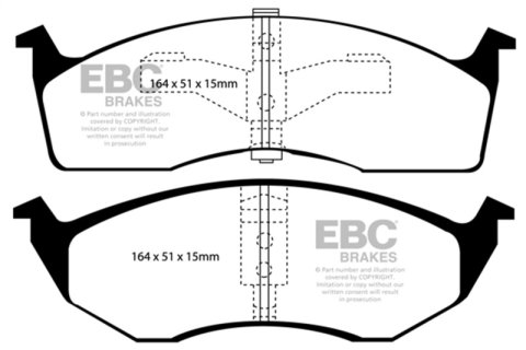 EBC 96-00 Chrysler Town & Country 3.3 (15in Wheels) Greenstuff Front Brake Pads thumbnail 6