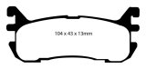 EBC 97-02 Ford Escort 2.0 Yellowstuff Rear Brake Pads thumbnail 1