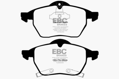 EBC 98 Saab 9-3 2.0 Turbo Greenstuff Front Brake Pads thumbnail 3