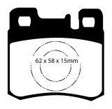 EBC 98-00 Mercedes-Benz E300 TD 3.0 TD Yellowstuff Rear Brake Pads thumbnail 1