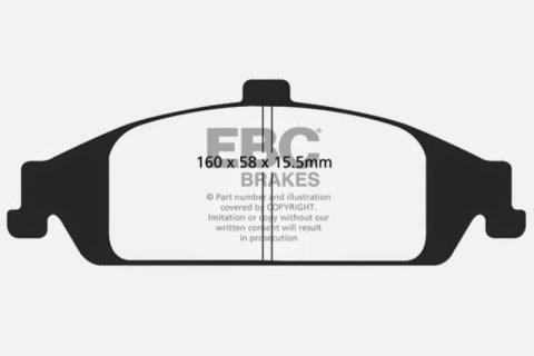 EBC 98-01 Chevrolet Malibu 2.4 Redstuff Front Brake Pads thumbnail 5
