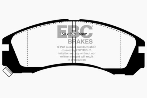 EBC 98-02 Dodge B150 B1500 Cargo 1500 Van 1/2 Ton Greenstuff Rear Brake Pads thumbnail 3