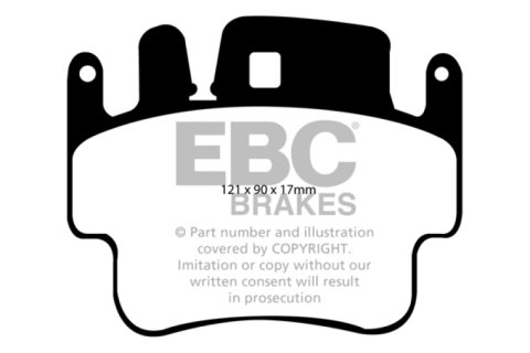 EBC 98-05 Porsche 911 (996) (Cast Iron Rotor only) 3.4 Carrera 2 Yellowstuff Front Brake Pads thumbnail 6