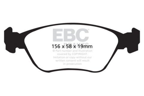 EBC 98-05 Volvo C70 2.3 Turbo T5 (16in Wheels) Redstuff Front Brake Pads thumbnail 4