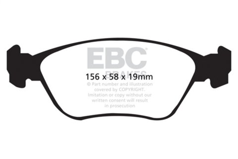 EBC 98-05 Volvo C70 2.3 Turbo T5 (16in Wheels) Redstuff Front Brake Pads thumbnail 6