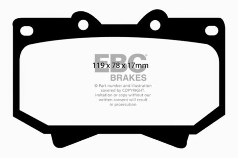 EBC 98-07 Lexus LX470 4.7 Bluestuff Front Brake Pads thumbnail 7