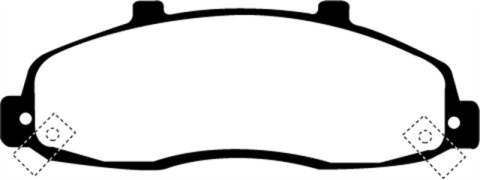 EBC 98-99 Ford F150 4.2 (2WD) (Rear Wheel ABS) Yellowstuff Front Brake Pads thumbnail 7
