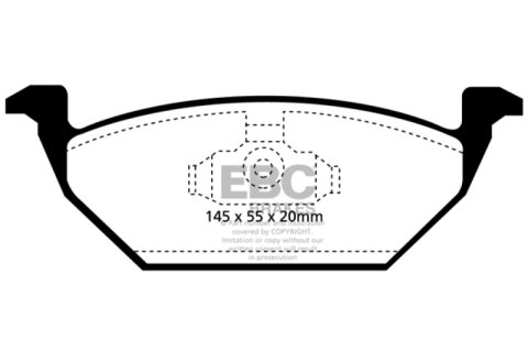 EBC 98-99 Volkswagen Beetle 2.0 Greenstuff Front Brake Pads thumbnail 1
