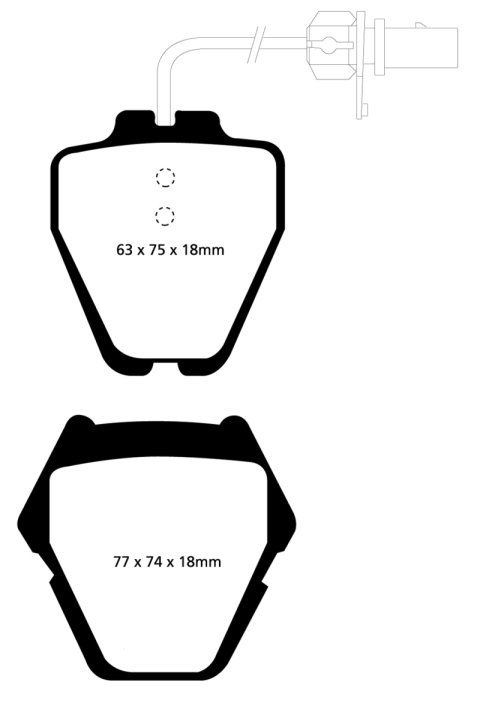 EBC 99-01 Audi A6 Quattro 2.7 Twin Turbo Sedan (8 Pad Set) Ultimax2 Front Brake Pads thumbnail 1