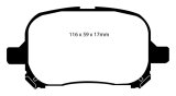 EBC 99-01 Lexus RX300 3.0 2WD Greenstuff Front Brake Pads thumbnail 1