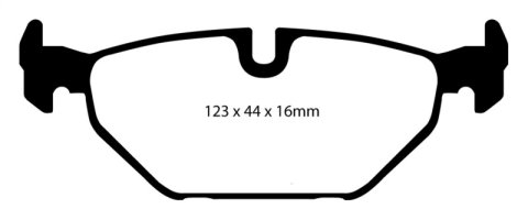 EBC 99-01 Saab 9-5 2.3 Turbo (Aero) Yellowstuff Rear Brake Pads thumbnail 1