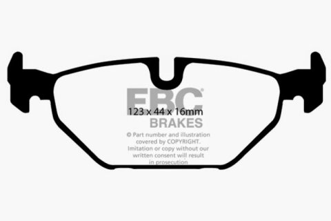 EBC 99-01 Saab 9-5 2.3 Turbo (Aero) Yellowstuff Rear Brake Pads thumbnail 6