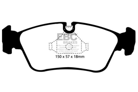 EBC 99-02 BMW Z3 2.5 Ultimax2 Front Brake Pads thumbnail 4