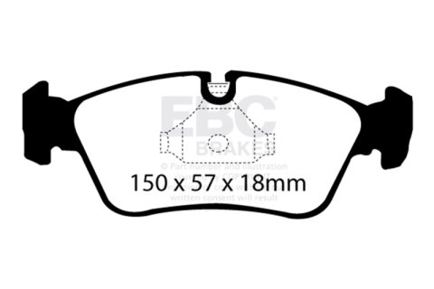 EBC 99-02 BMW Z3 2.5 Ultimax2 Front Brake Pads thumbnail 5