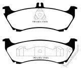 EBC 99-02 Mercedes-Benz M-Class (ML) ML320 3.2 Redstuff Rear Brake Pads thumbnail 1