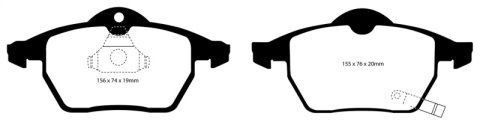 EBC 99-02 Saab 9-3 2.0 Turbo Yellowstuff Front Brake Pads thumbnail 1
