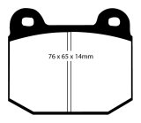 EBC 99-03 Mitsubishi Lancer Evolution 2.0 Turbo Redstuff Rear Brake Pads thumbnail 1