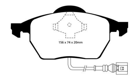 EBC 99-06 Audi TT 1.8 Turbo Redstuff Front Brake Pads thumbnail 1