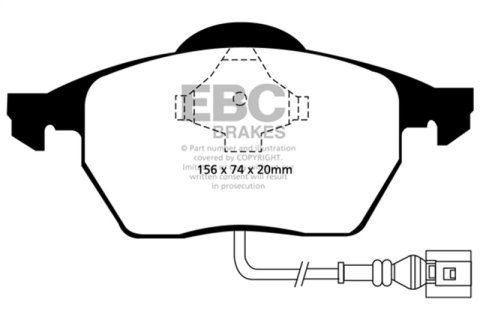EBC 99-06 Audi TT 1.8 Turbo Redstuff Front Brake Pads thumbnail 6