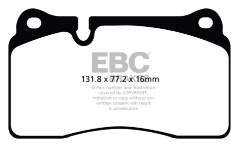 EBC Brakes Redstuff Ceramic Brake Pads thumbnail 1
