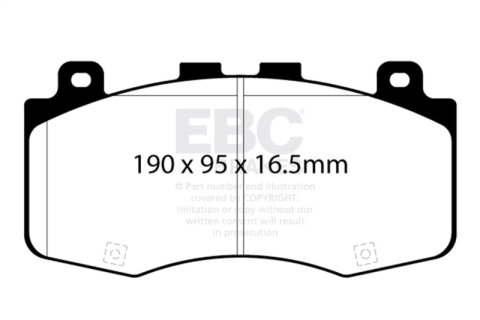 EBC 2018+ Jeep Grand Cherokee Trackhawk Yellowstuff Front Brake Pads thumbnail 2