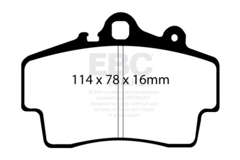 EBC Racing 97-09 Porsche Boxster (986/987 w/Cast Iron Discs) RP-1 Race Front Brake Pads