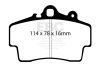 EBC Racing 97-09 Porsche Boxster (986/987 w/Cast Iron Discs) RP-1 Race Front Brake Pads thumbnail 3