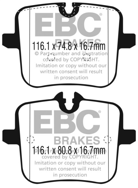 EBC Racing 2018 BMW M5 (F90) RP-1 Race Rear Brake Pads thumbnail 1