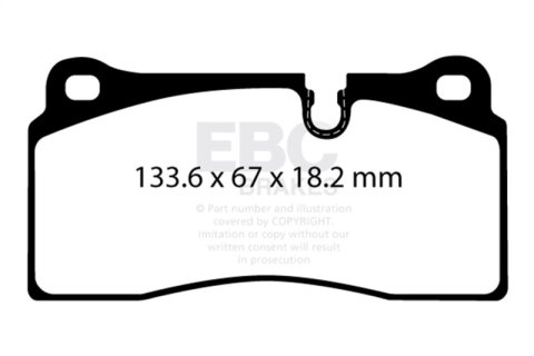 EBC 2018+ BMW M2 Competition 3.0TT Yellowstuff Rear Brake Pads thumbnail 7