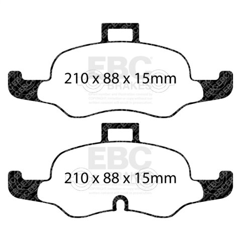 EBC 2019+ Audi TTS Quattro 2.0T Yellowstuff Front Brake Pads thumbnail 7